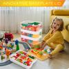Children's Toy Storage Box with Lid for Lego, 3-Tier Stackable Container Box, Puzzle, Block Set, Clear Organizer, Figure Toy Storage Box, Plastic Case