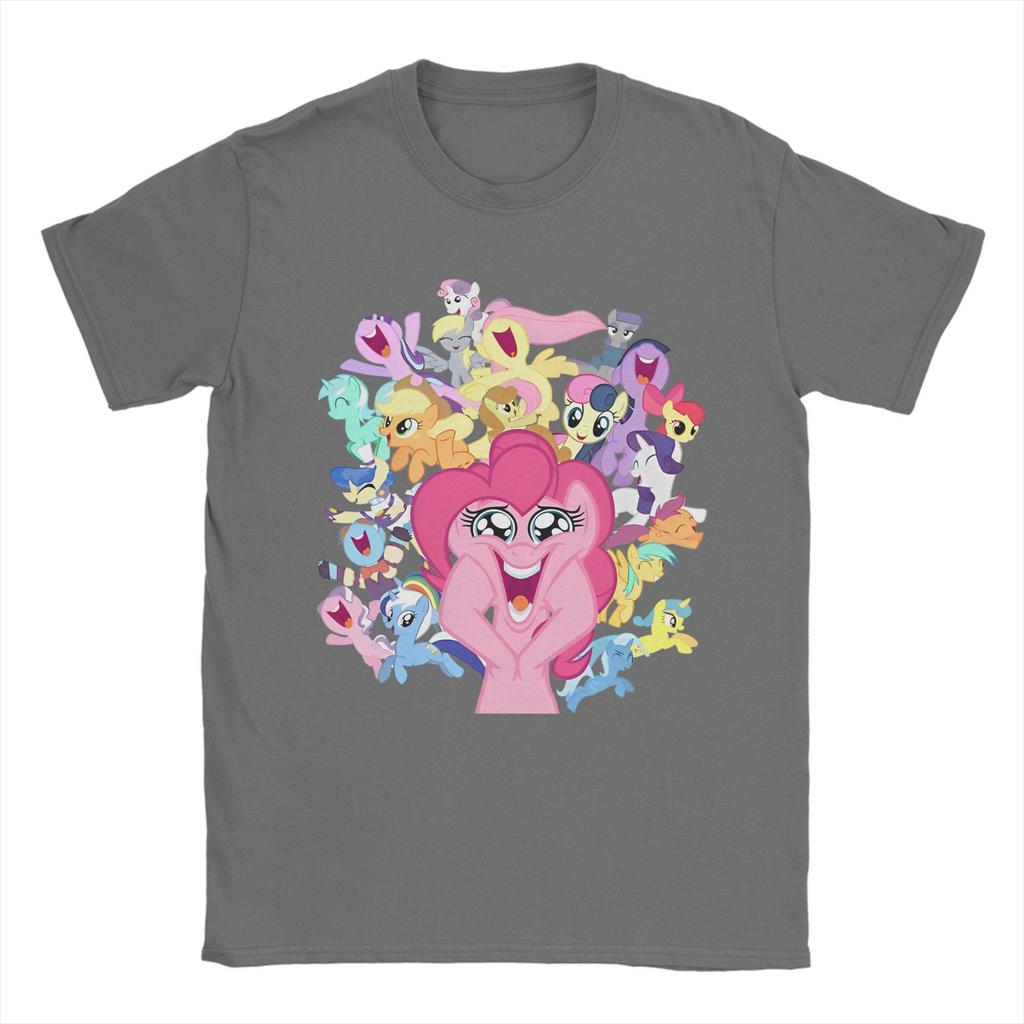 Men Women Everypony Pinkie Pie T Shirts Ponies Friendship Is Magic Pure Cotton Clothes Novelty Short Sleeve Tees Printed T-Shirt