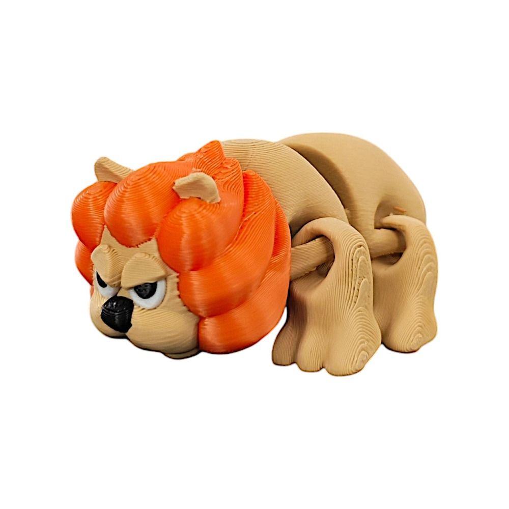 Movable Joints 3D Printed Lion Model Cartoon 3D Printed Lion Toy Lion Sculpture  Children