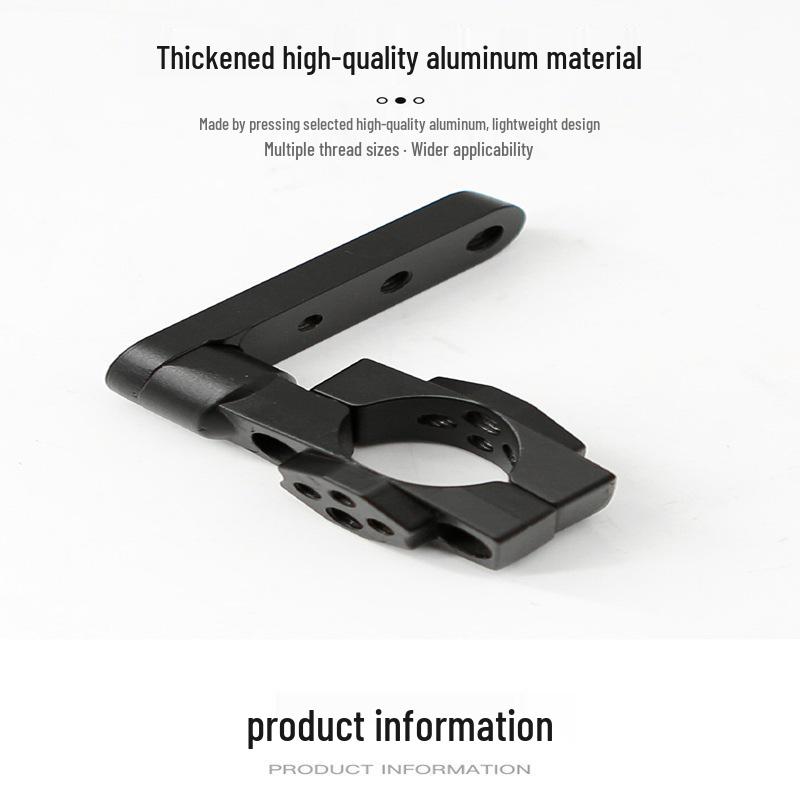 Universal Rotating Spotlight Mounting Bracket for Cars, Motorcycles, and Electric Vehicles with Shock Absorbing Tube Clamp.