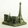 Eiffel Tower Notre Dame Arc De Triomphe Building Model Metal Antique Bronze Figurine World Famous Landmark Architecture Decor