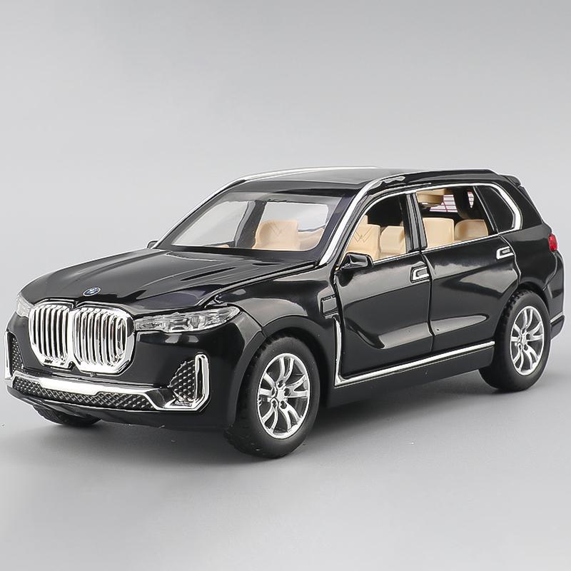1/32 BMW X7 Off Road SUV Alloy Metal Diecast Model Car Home Trendy Toy Decorations Micro Vehicles Pull Back with Light Birthday