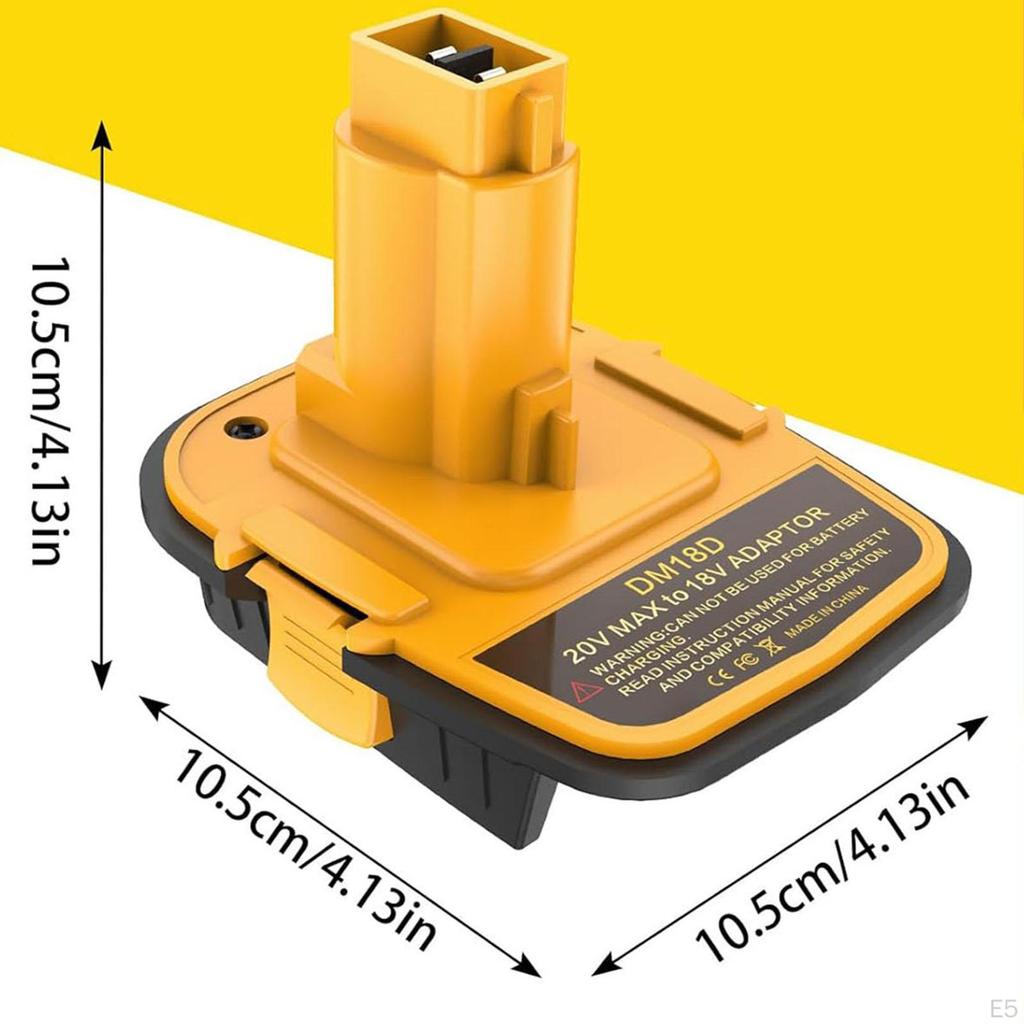 20V To 18V Battery Adapter DM18D Converter with USB Port for Workshop Use