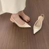 Women's Fashion Sequin Splicing Overhead Sandals Summer New Pointy Shallow Mouth Line with Non-slip Stiletto Shoes