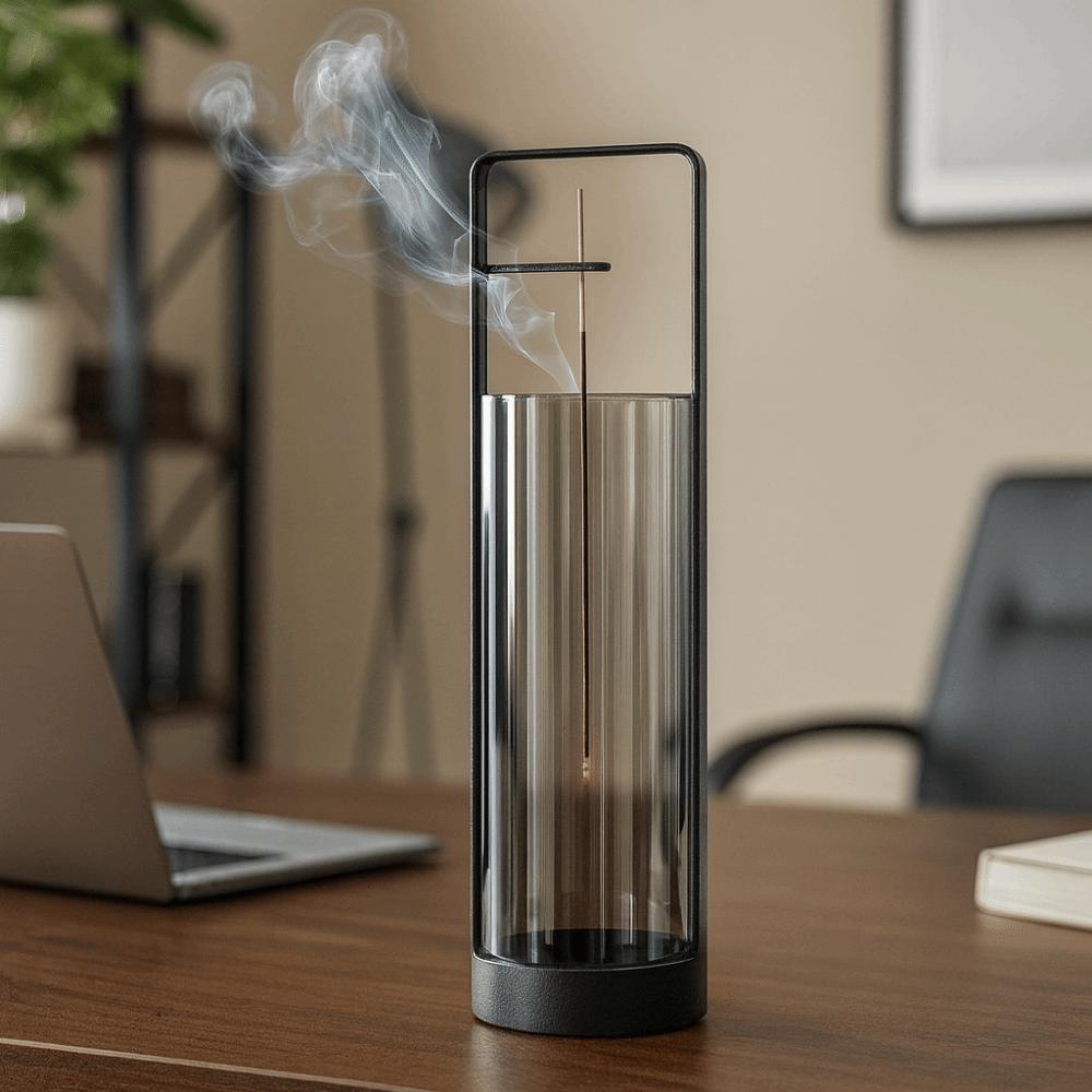 Creative Upside-down Incense Burner Stand with Glass Incense Stick Holder  Room Decor