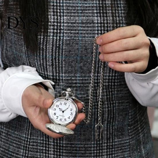 Retro Vintage Herre Steampunk Glat Overflade Vedhæng Kæde Klassisk Lommelygte