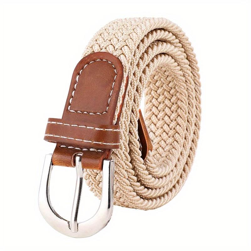 

Women S Elastic Waist Belt Casual Versatile Jeans Belt бежевий