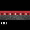 XIOM Jekyll & Hyde X47.5 Table Tennis Rubber, Red (RD) 2.1, 11191