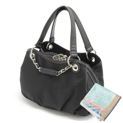 Savoy Women's Handbag SM085401 Black + Hand Towel