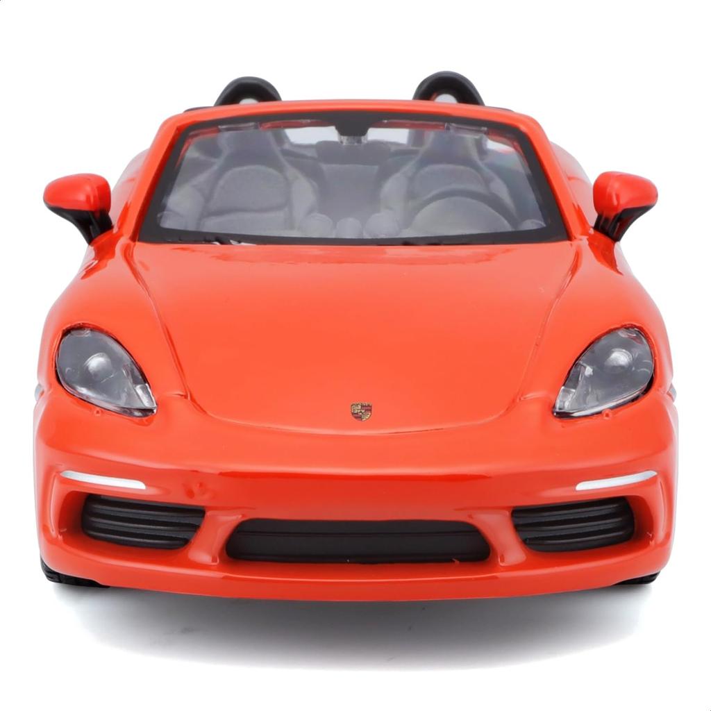 Bburago 1/24 Scale Porsche 718 Boxster Orange / Diecast Model Car, Finished Product, 18-21087 OG