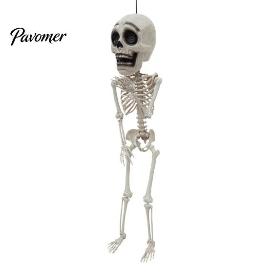 Halloween Party Supplies Posable Skeleton Decoration, 41 Inch Full Body Hanging Human with Movable Joint for Joints Yard Garden Porch Lawn Haunted