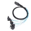 Mini SAS 36PIN Cable Plastic Durable 12Gbps High Speed Stable Performance Mini SAS To 4 SATA Cable