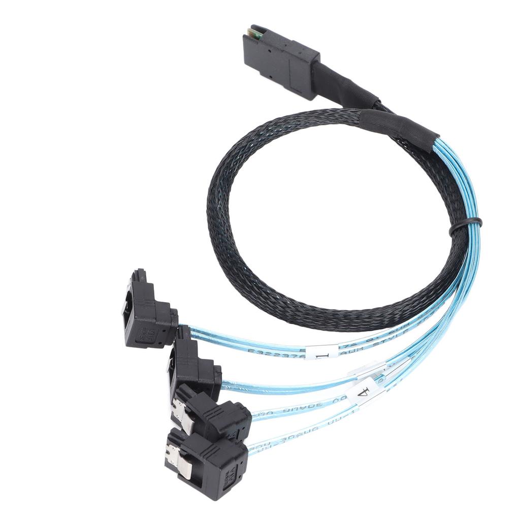 Mini SAS 36PIN Cable Plastic Durable 12Gbps High Speed Stable Performance Mini SAS To 4 SATA Cable