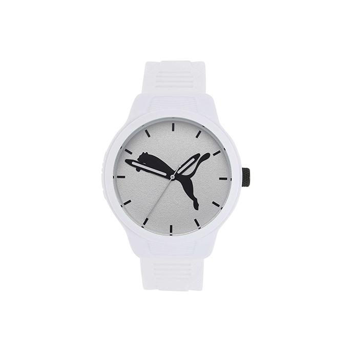 Puma Quartz Watch Synthetic Fiber Strap 43Mm White Dial Sports Casual Couple Waterproof Men watches P5012-WHITE