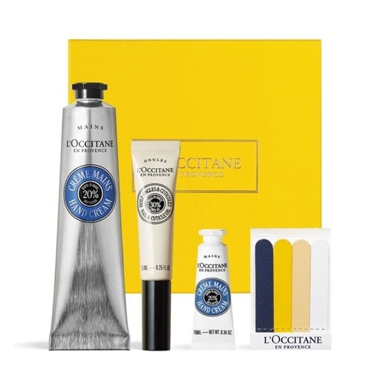 

LOCCITANE Shea Butter Hand & Nail Oil Set (Carite Confort) (+ 1 deluxe set + nail file) FREE