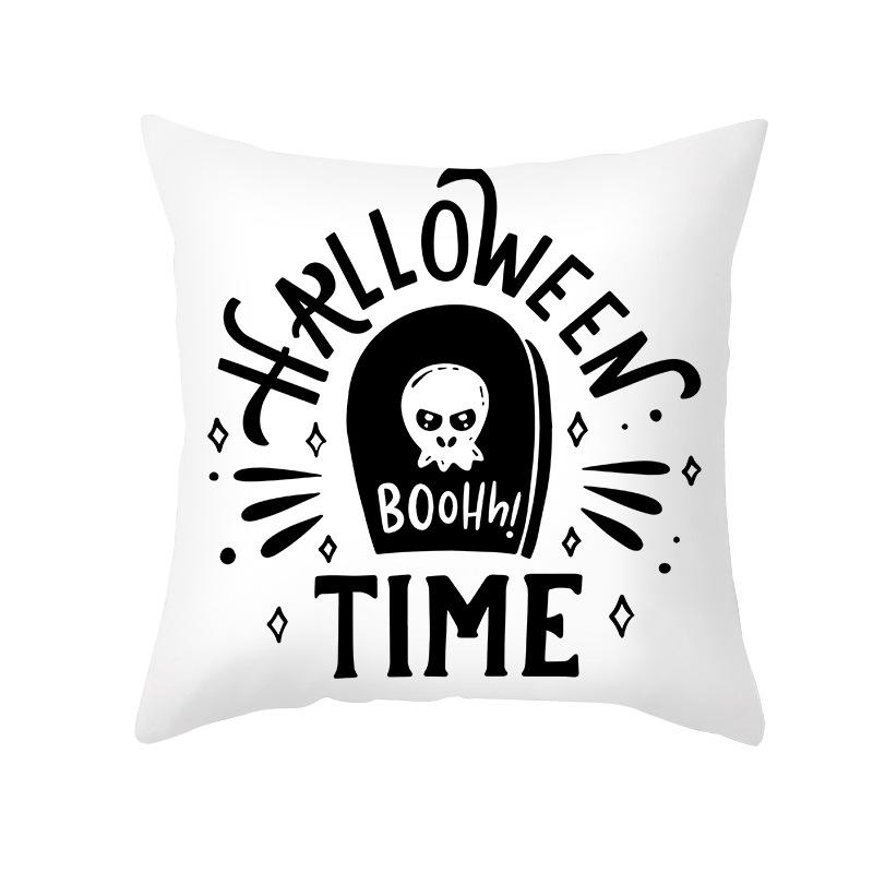 Halloween Pillow Cover Cartoon Pumpkin Head New Peach Skin Cushion Cover Sofa Cushion