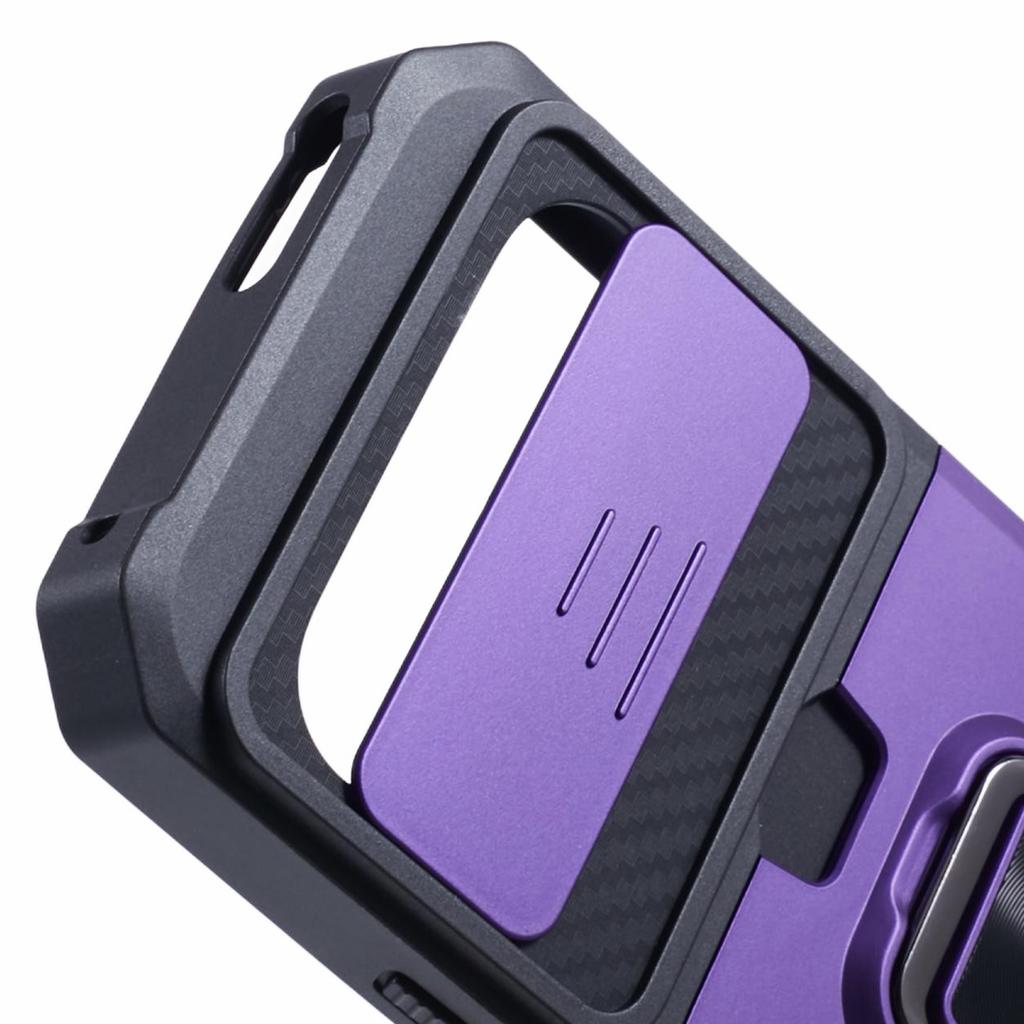 Pro Google Pixel 9/Pixel 9 Pro Pouzdro Držák na karty PC+TPU Stojánek Kryt telefonu s ochranou objektivu