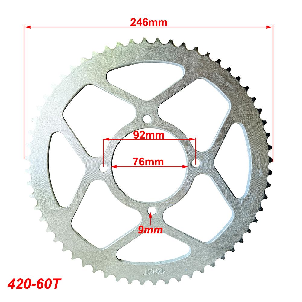 420-51T 53T 57T 60T 76MM Sprocket for 50CC 70CC 90CC 110CC 125CC 140CC  Pit Dirt Bike ATV Quad Motorcycle Buggy Go Kart Parts