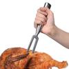 30cm Edelstahl Tranchiergabel für Outdoor BBQ Grillwerkzeug für und Steak mit antibakteriellem Griff BBQ, Fleisch, Fisch,