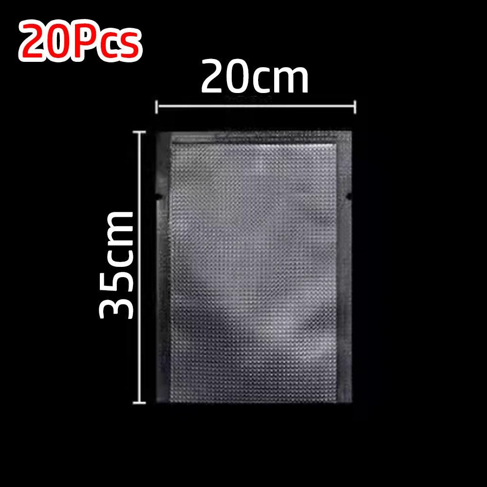 20Pcs Portable Clear Embossed Vacuum Bags Heat Sealing Frozen Heatable Food Saver Bags Vacuum Sealer Bag for Vac Storage