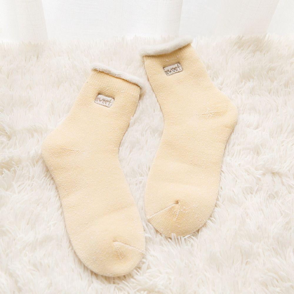 Super Thicker Mid-calf socks Thermal Warm Winter Plush Socks Women Socks Terry Socks Thick Hosiery