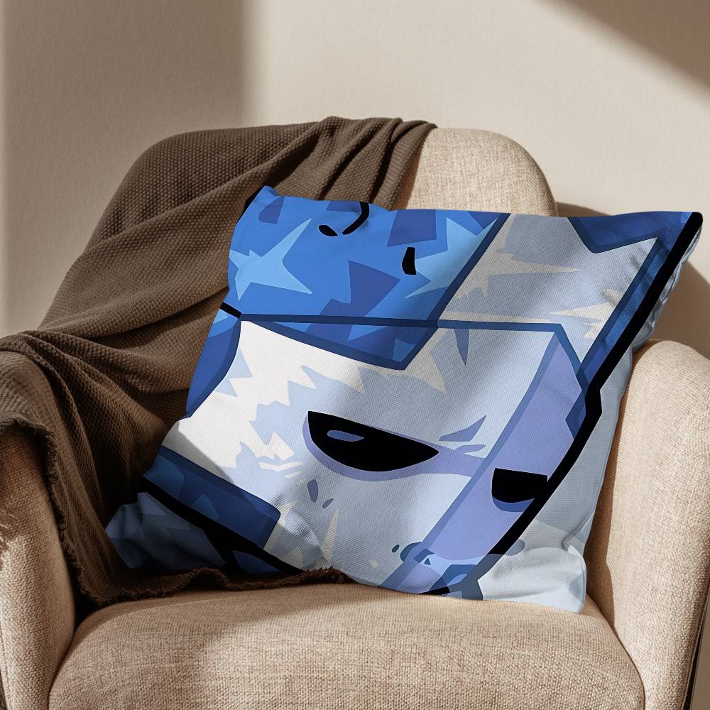 Game Blue Red Castle Crashers Pillow Case Anti-dustmite Pillowcase Invisible zipper silky short plush Sofa cushion cover