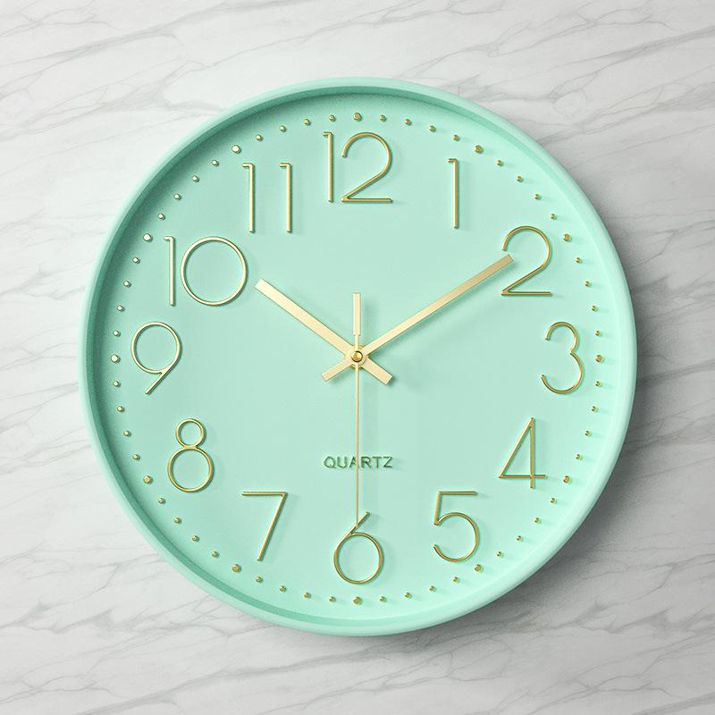 Clocks Living Room Silent Wall Clock Simple Fashion Clock Wall Hanging Home Three-dimensional Digital 40CM