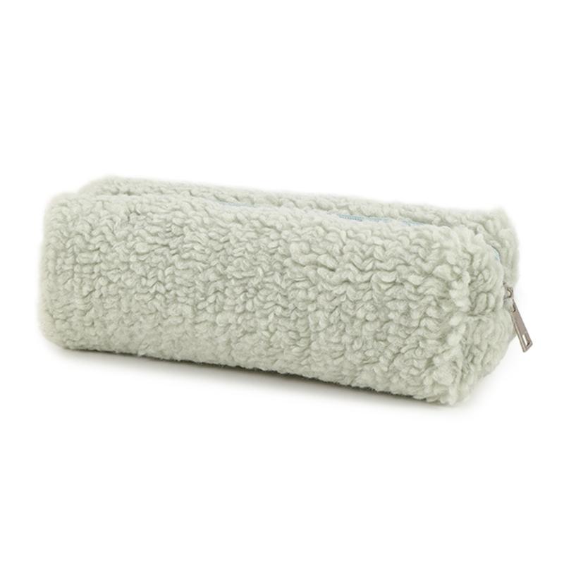 Large Capacity Pencil Case Zippered Plush Pen Pencil Pouches Portable Pencil Organizers Bag Travel Cosmetic Storage Bag