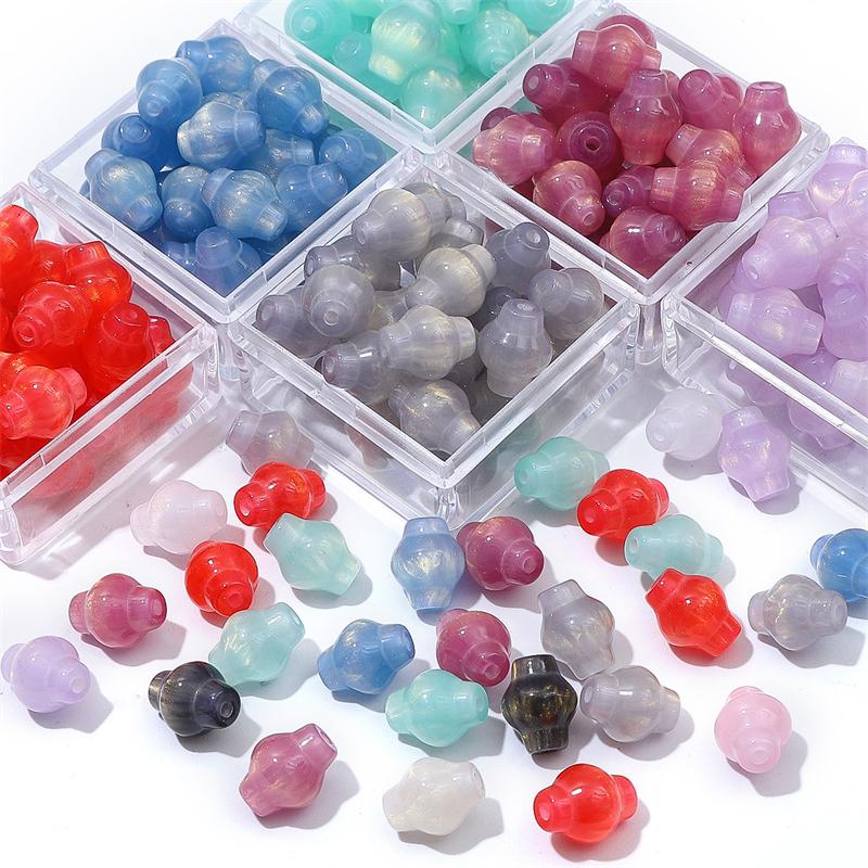 10x12mm Resin Starry Sky Lantern Beads Loose Spacer Beads for Bracelet Earring Necklace Keychain DIY Jewelry Making Accessories