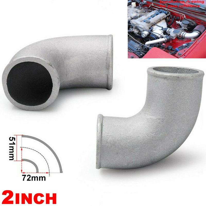2 51mm Cast Aluminium Elbow Pipe 90 Degree Intercooler Bend
