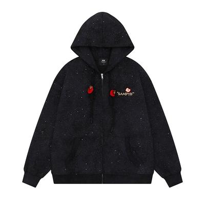 Unisex Retro Stjernetryk Hættetrøje Løstsiddende Afslappet Pullover Efterår