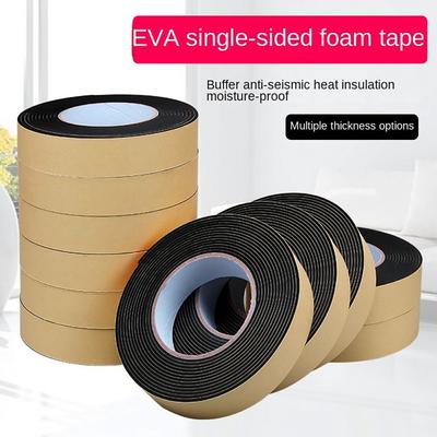 Cinta de Espuma Esponjosa Anti-colisión para Ventanas y Puertas de 10M de Grosor 1-5mm Tira de Sellado de Goma EVA Burlete