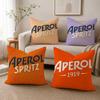Poszewka na poduszkę z logo Aperol Spritz Poszewka na poduszkę z lnu z dwustronnym nadrukiem Pokrowiec na poduszkę do sofy Nordycki wystrój domu