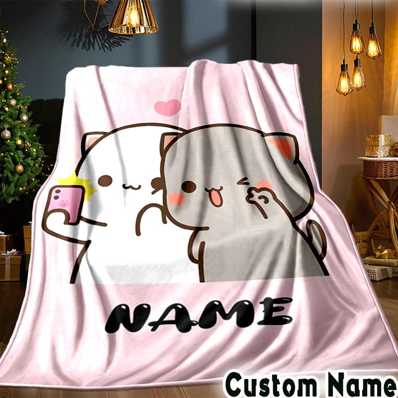 Custom Name Bobo Dudu Throws Blanket Flannel Blankets for Couch Bed Gifts for Men Women Picnic blanket Christmas fan gifts
