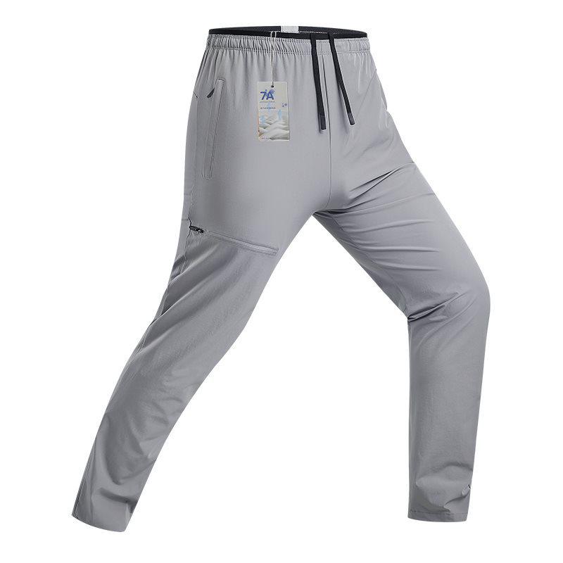 Summer Ice Silk Sports Pants - Trendy, Versatile & Antibacterial for Outdoor Running & Fitness