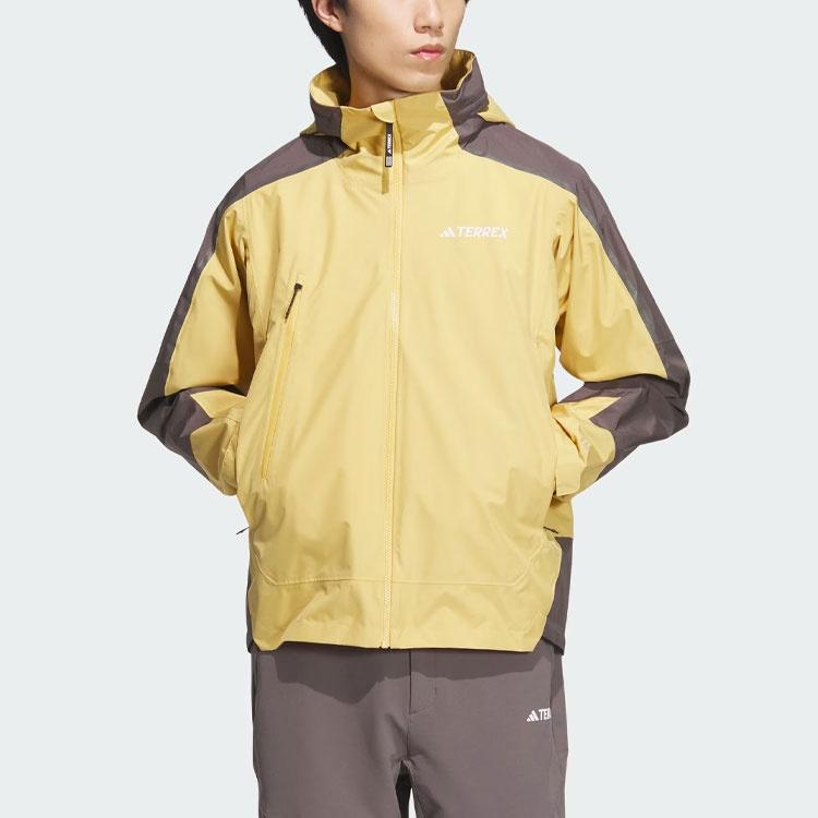 adidas Waterproof And Windproof Windbreaker Jacket Men's Light Yellow IS0285