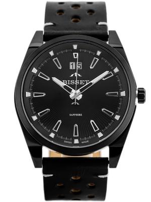 ZEGAREK MĘSKI BISSET BSCF40 (zb095c) - SZKŁO SZAFIROWE