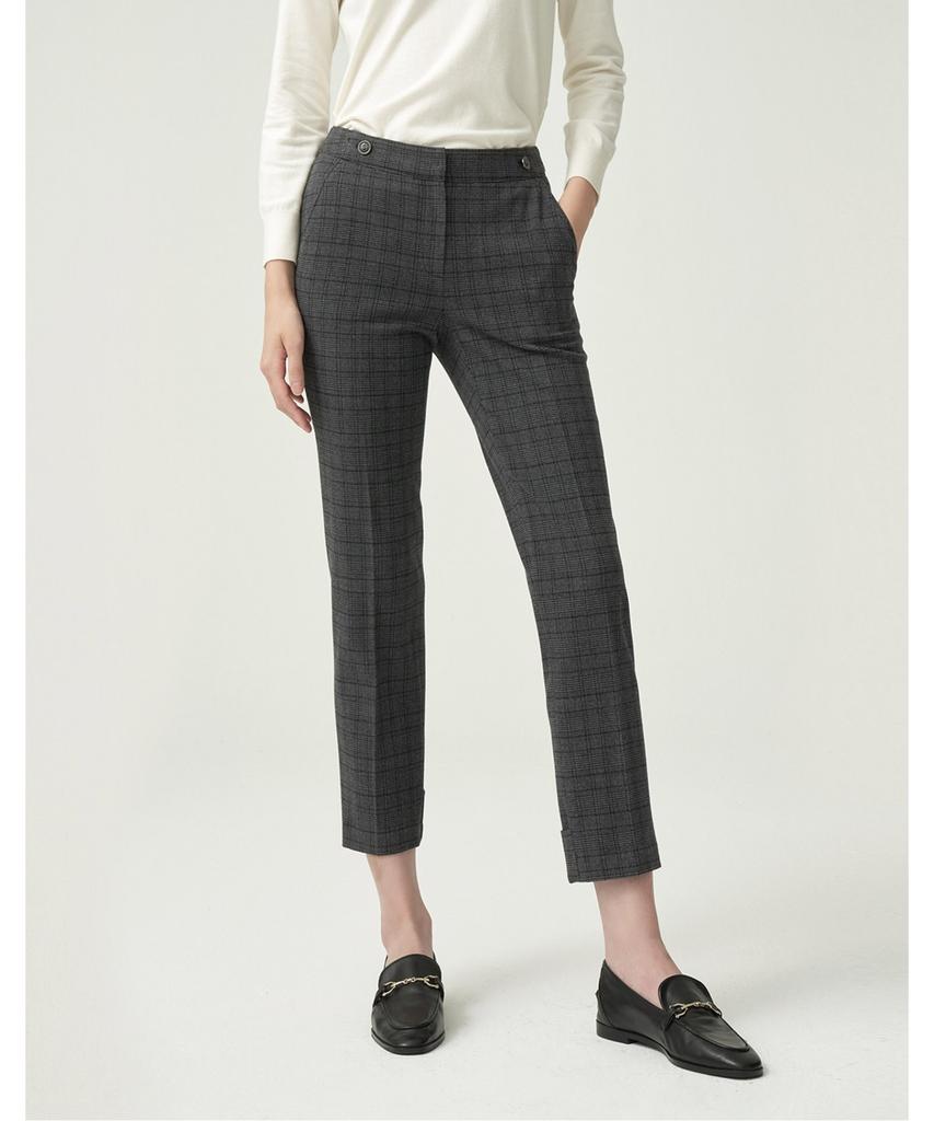 OLIVIALAUREN Checked Straight Pants_Vocdlxw9391