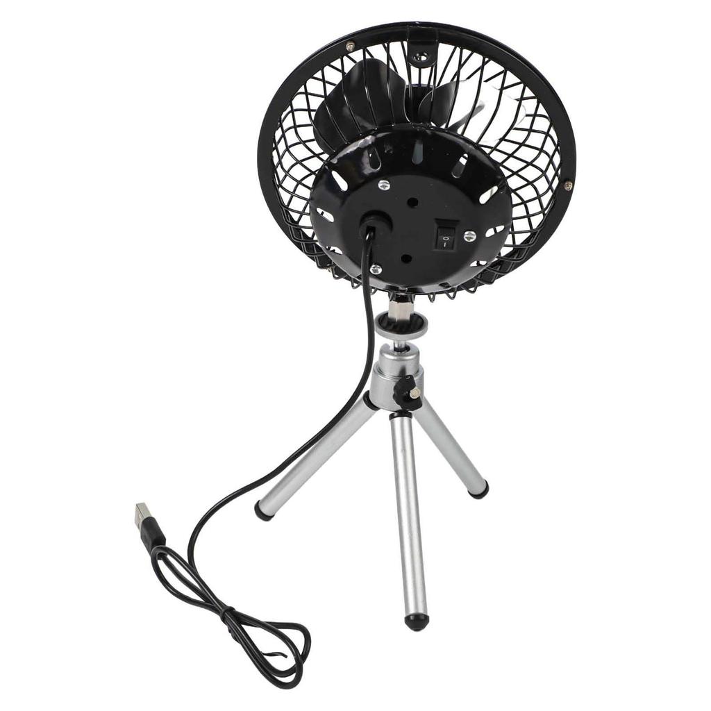 Camping Fan Dual Powered Fan For Picnics For Travel Adjustable Telescopic Stand Fan Camping Fan 10W Solar Panel