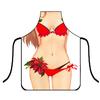1PC Santa Claus Theme Baking Christmas Apron Home Cooks Apron for Cooking Funny Cartoon Printed Dress-Up & Role Play Unisex