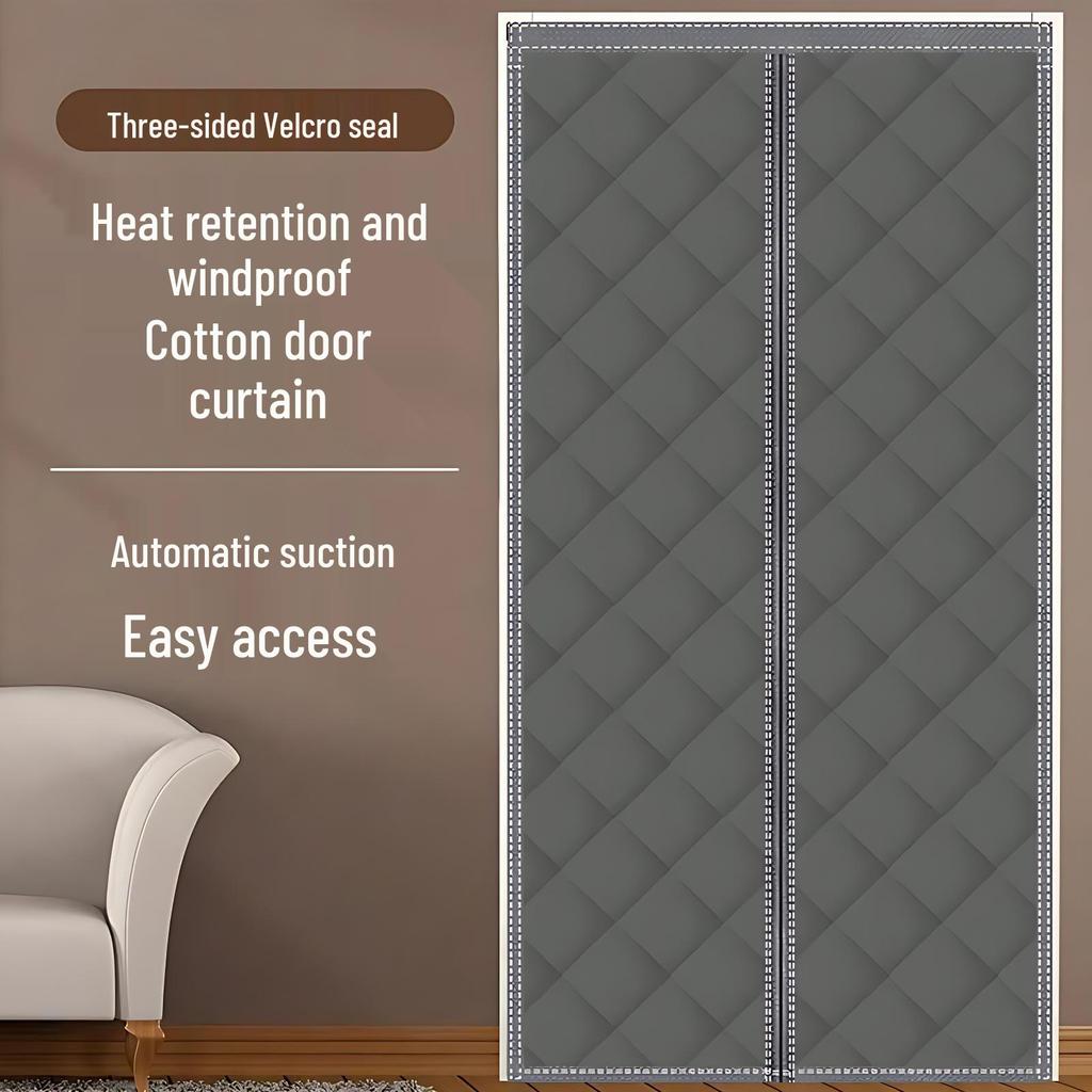 Thickened Magnetic Insulation Curtain: Windproof, Soundproof, Self-Adhering for Winter & Autumn Cold Protection