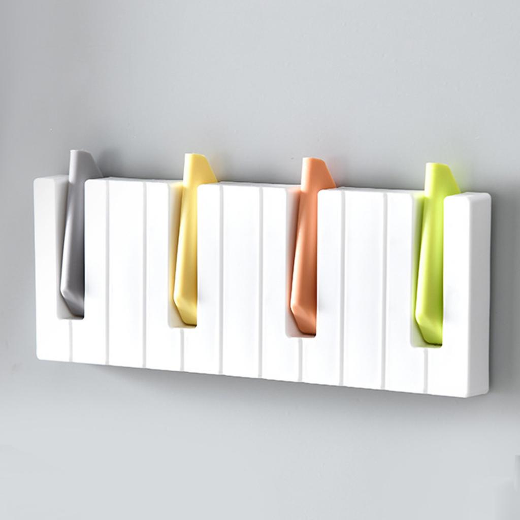 Piano Key Wall Hook Creative Space Saving Hat Coat Hanger Rack For Bathroom Living Bedroom