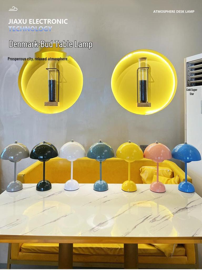 New Red Festive Retro Mushroom Table Lamp - Everlasting Wedding Gift for Newlyweds