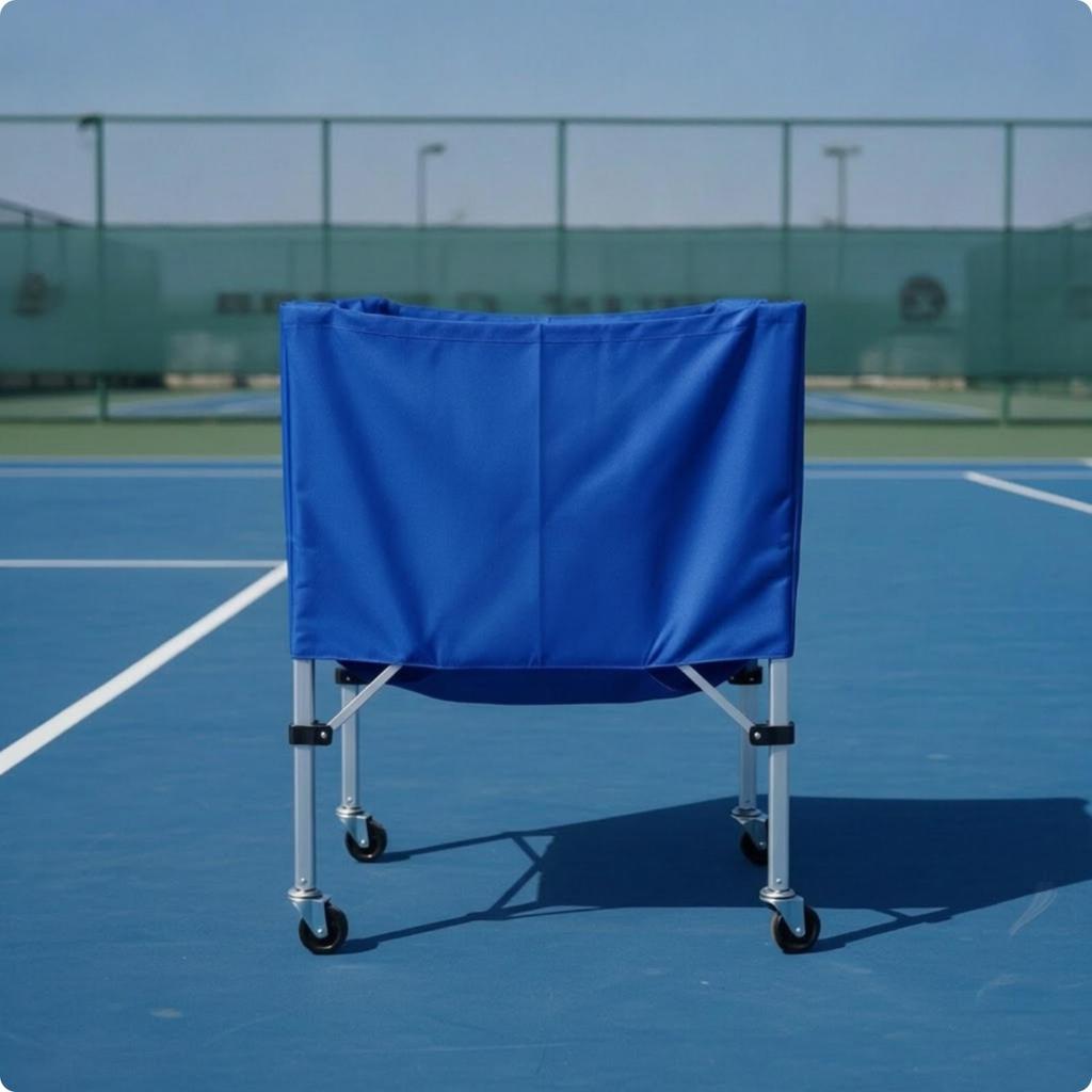 Tennis Ball Cart Reinforced Training Sphere Carrier with Wheels