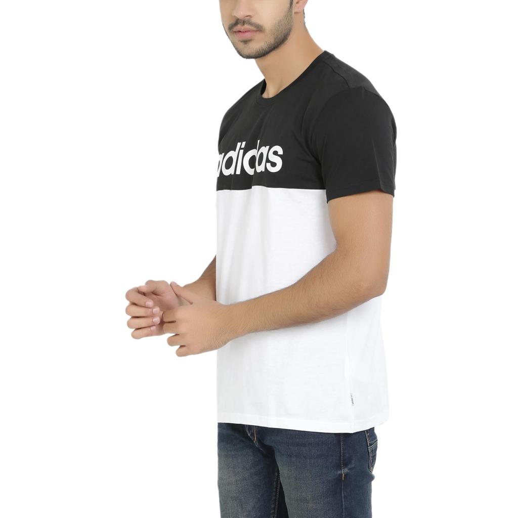 adidas Neo T Shirts Men's White Crew Neck Moderate Straight Fit BQ6818