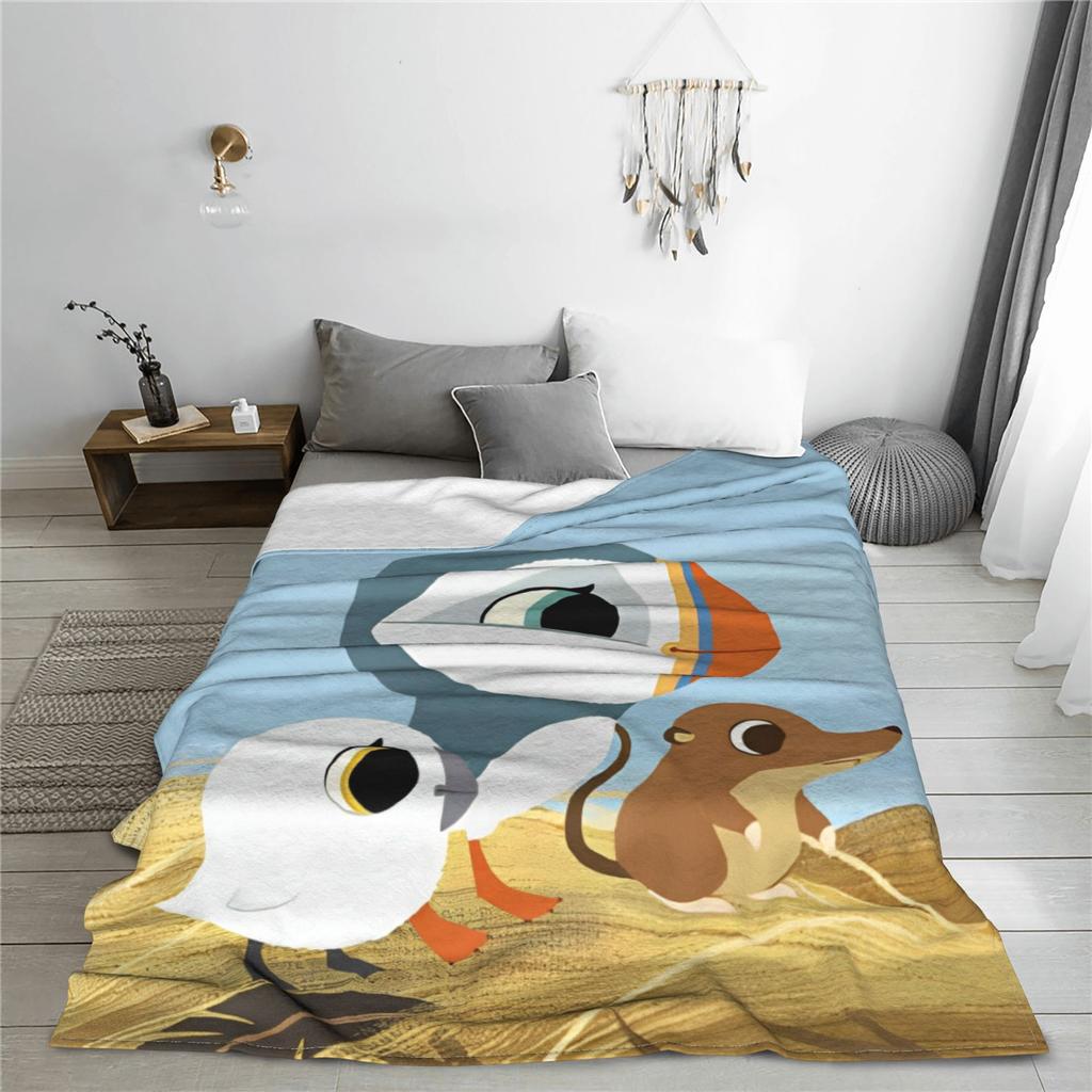 Puffin Rock Zeichentrick   Flaneldecke  Tolle Überwurfdecke für Bett Sofa Couch 200x150cm Teppichstück