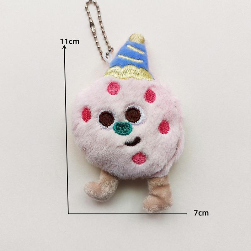 Creative Cartoon Plush Cookies Keychain Cute Stuffed Doll Lovely Bag Pendant Key Hanging Decoration For Girls Gift