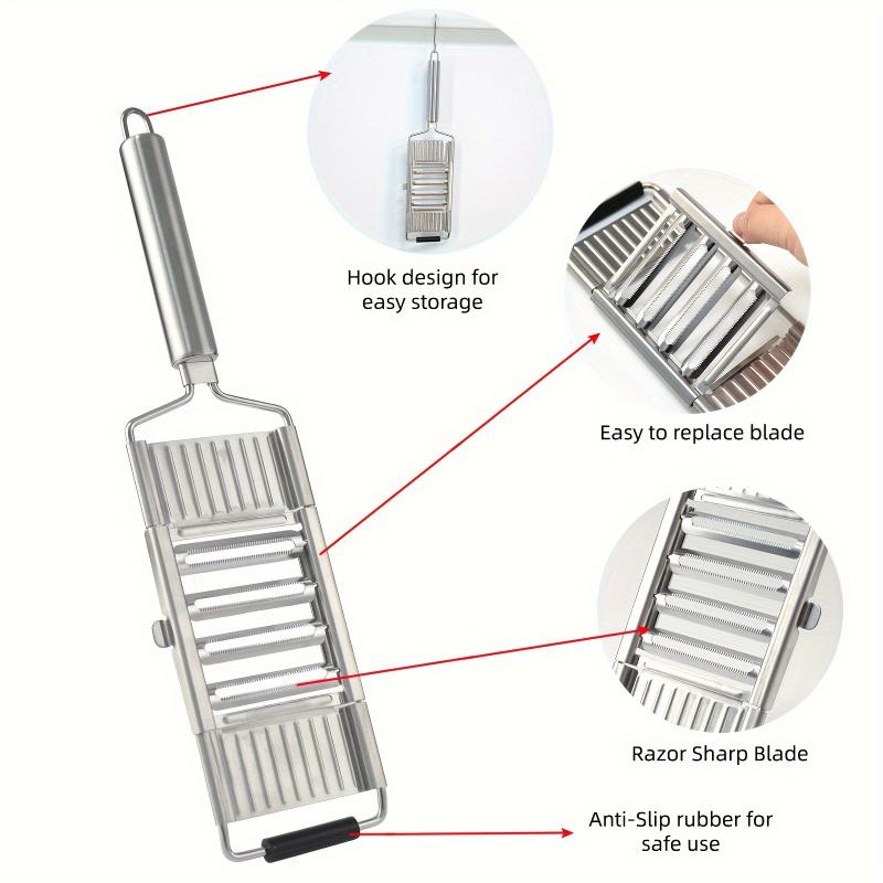 MultiPurpose Vegetable Slicer 4 In1 Vegetable Slicer Stainless Steel Shredder Cutter Cuts Set Fruit Carrot Potato Grater 3