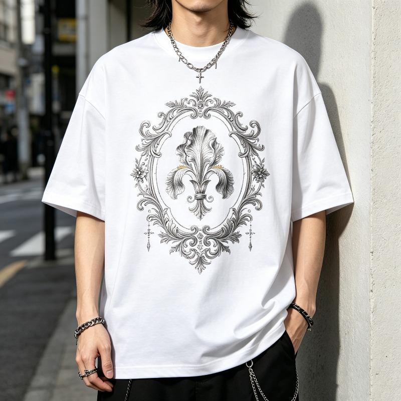 Edgy Baroque and Fleurdelis Graphic TShirts for Unisex Unisex Breathable Tees Perfect Summer Outfits and Street Style
