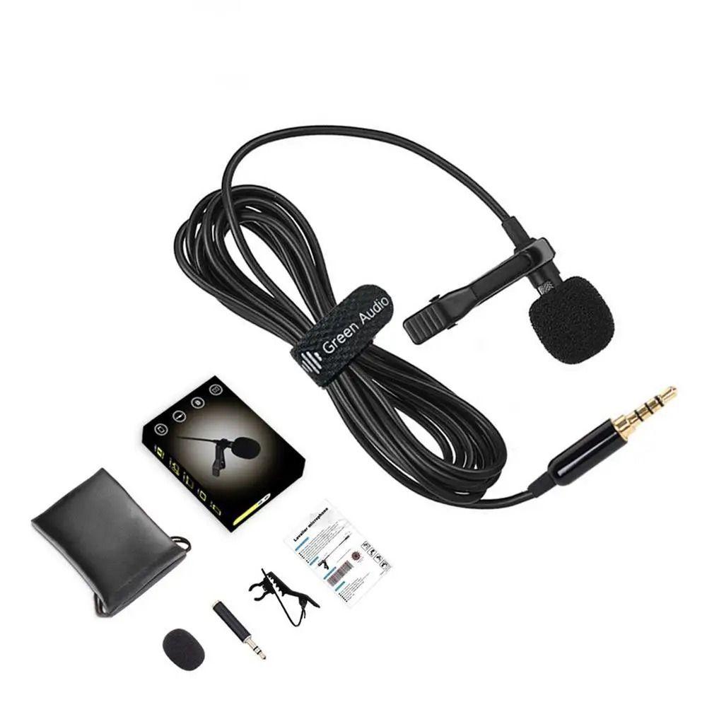 Wired Lapel Microphone Mini Speaker Mic Clip On Lapel Mic for Mobile Phone/PC Laptop For Recording